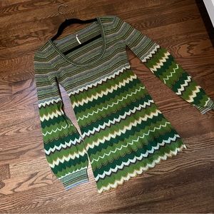 Free people knit chevron dress